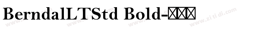 BerndalLTStd Bold字体转换
